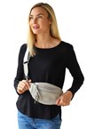 CROSS BELT BAG - soft grey